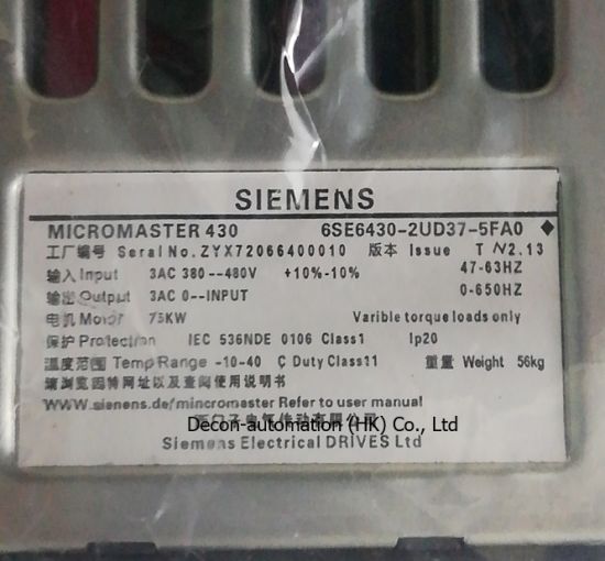 Original Micromaster 430 VFD with Filter by Siemens