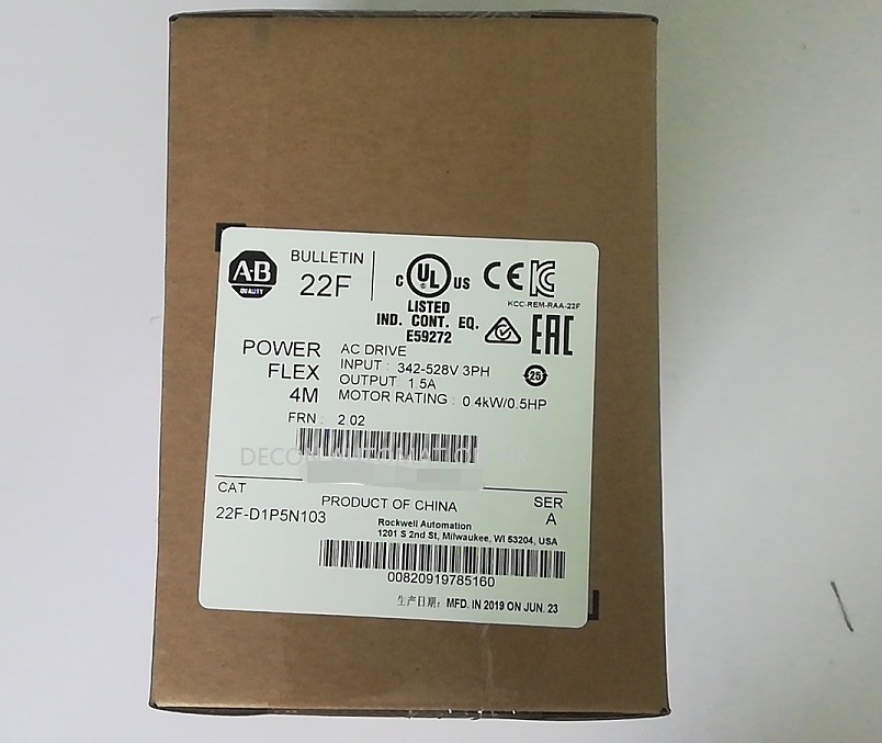 0.5HP 480V Allen-Bradley Powerflex 4m VFD 22f-D1p5n103